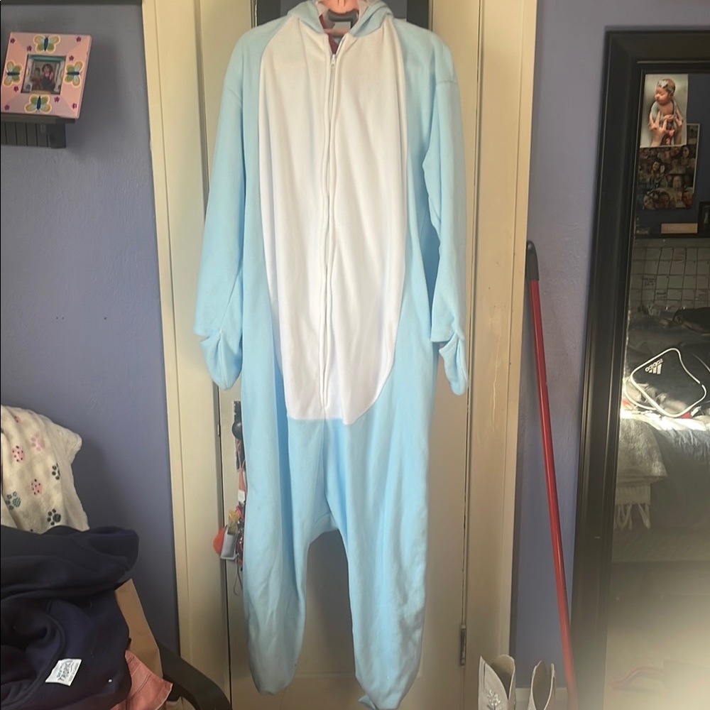 Blue and White shark onsie